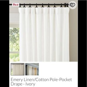 Pottery Barn Emery Linen Cotton curtain